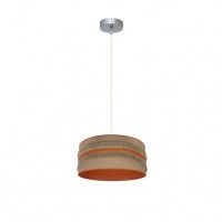 Distribuidor - Lâmpadas Diversas | Colgantes Moderno | COLGANTE NATALIA 1XE27 NIQUEL/SACO-NARANJA REGX30X30 CM Ref: 188593004